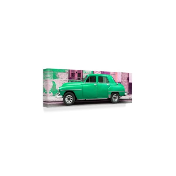 Philippe Hugonnard 'Green Classic American Car' Canvas Art,6x19